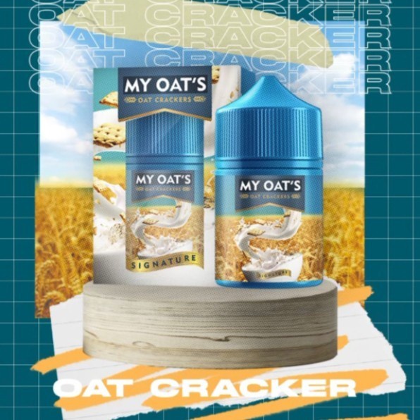 FREEBASE MY OAT'S OAT CRACKERS 60ML NEW LIQUID MY OAT'S 100% AUTHENTIC