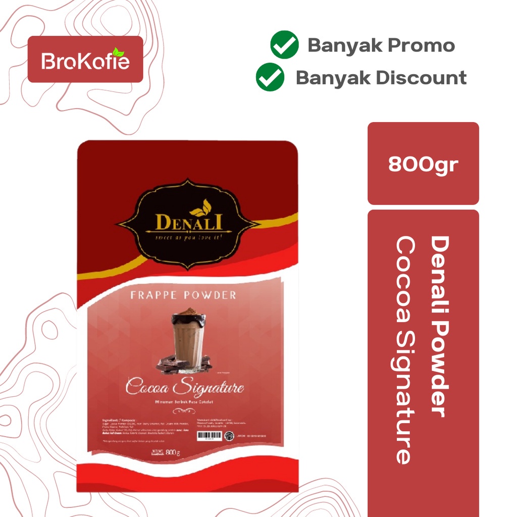 

Denali Powder Cocoa Signature 800g Promo Bubuk Minuman Premium