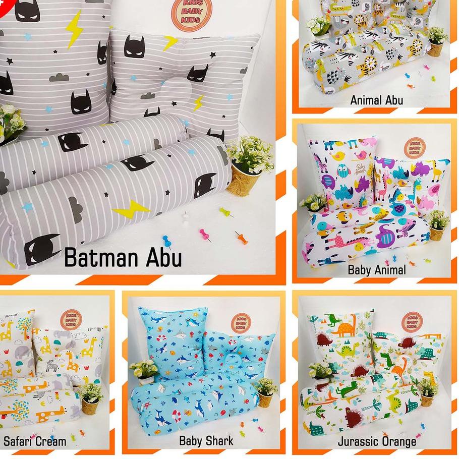 ➼ Bantal Bayi Set Guling (1 Bantal + 2 Guling) - Set Bantal Guling Bayi ANTI BENJOL & GATAL ✥