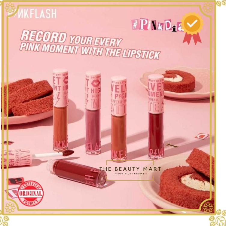 ✳ [] PINKFLASH Silky Velvet Lip Cream | Lipcream | Lipstick | PinkDiary Pink Flash ✲