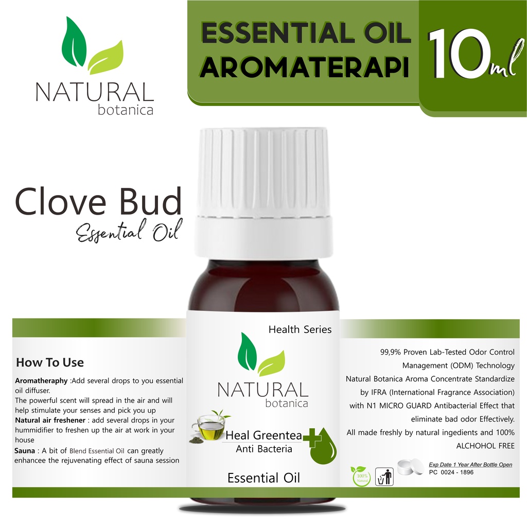 Natural Botanica Greentea Essential Oil Pure Minyak Esensial Aroma Terapi Diffuser Humidifier