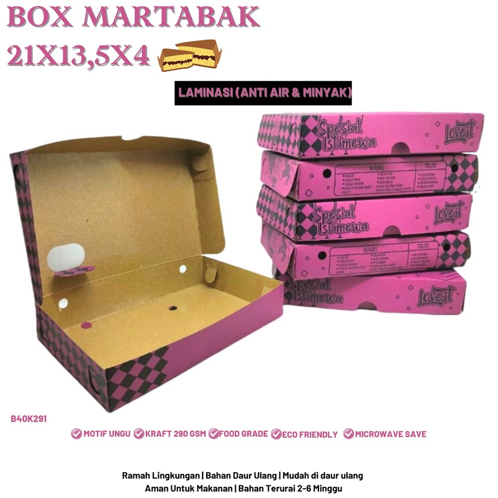 Dus Martabak Manis Dus Martabak Telor (B40K291-21X13.5X4 Cm)