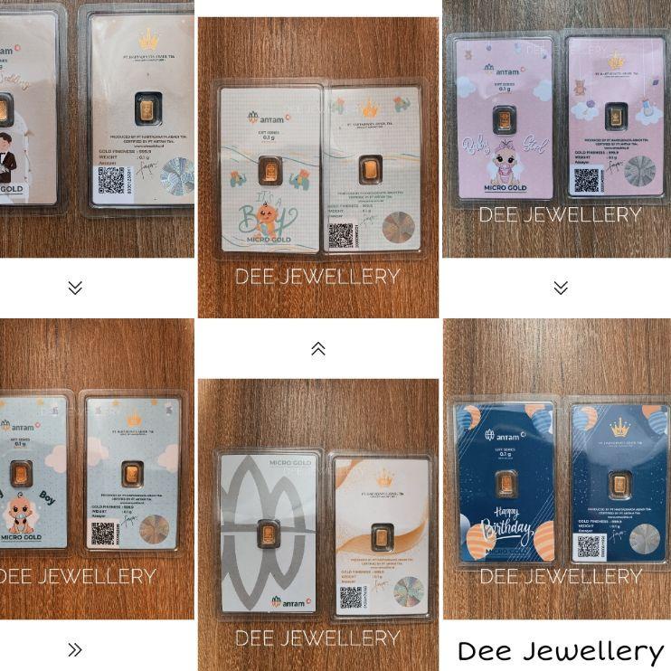 ✿ LM MICRO GOLD ANTAM 0.1 GRAM LOGAM MULIA HARTADINATA ☈