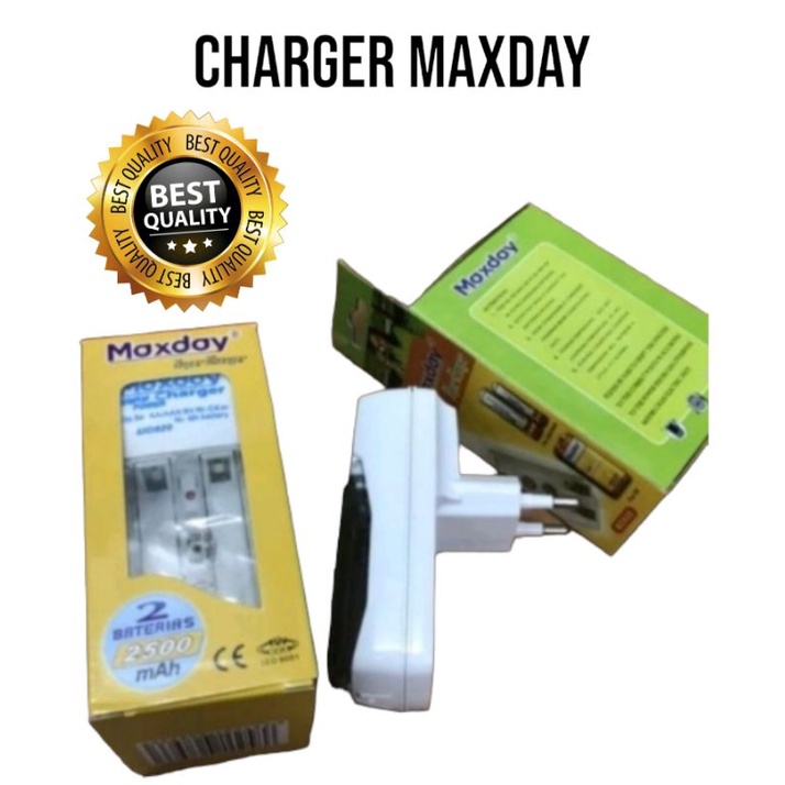 Charger Baterai Maxday AA AAA 9V Maxday MD820 Alat Cas Baterai AA AAA