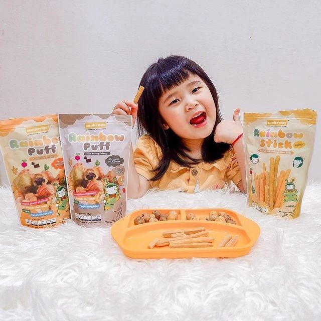 SUNKRISPS BISKUIT STIK SAYURAN RAINBOW 50GR SNACK ANAK NON MSG