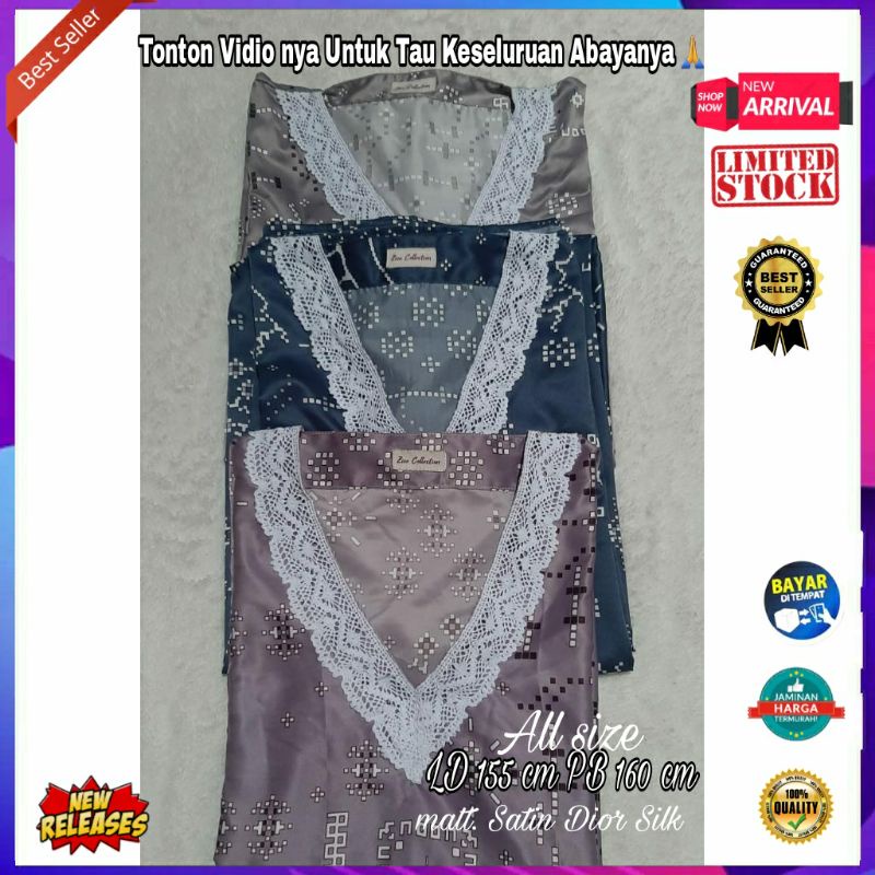 Terbaru - Open Pre Order Abaya Sholat Dior Silk Warna Tarro Sage Navy Abaya Sholat Motif Mengkilap A