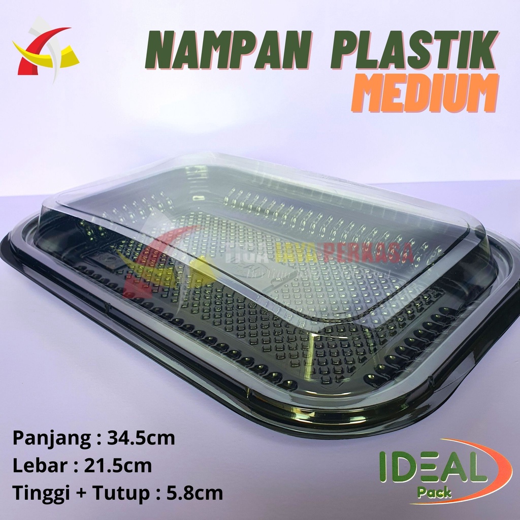 Tray Mika Nampan Sedang / Nampan Mika Plastik Medium PET Ideal @10pcs