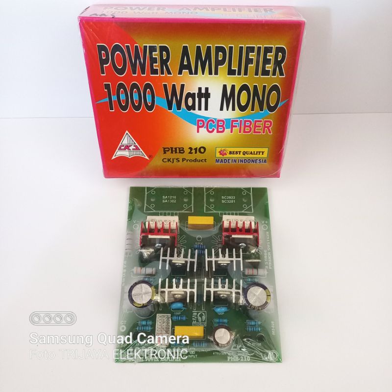 Kit Driver Power Amplifier 1000 Watt Mono CKJ PHB210 PCB Fiber