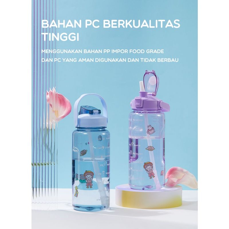 Bonbox BC60 BC70 Botol Minum Motivasi 2L PP PC Food Grade Tumbler Original