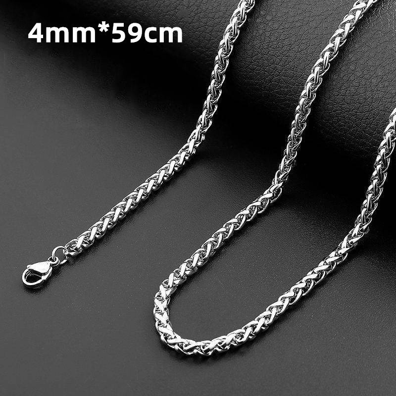 Kalung Untuk Wanita |Kotak Rantai | Kalung Rantai Dengan Liontin Untuk Wanita | Rantai Keel | Aksesoris Pria Dan Wanita | Sendok Garpu Bahan Stainless Steel | Bahan Titanium Steel