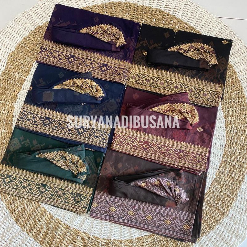 Saput Udeng Bordir Bali | Saput endek bordir pria PREMIUM | Udeng bali jadi dan setengah jadi