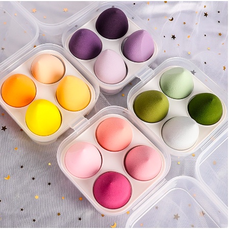 Make Up Sponge Beauty Blender Box isi 4 Pcs Spons Best Quality Spon