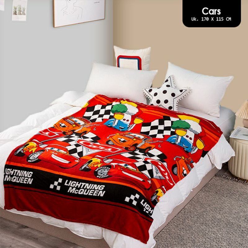 Selimut Anak Motif Cars / Selimut Anak Karakter Cars / Selimut tidur motif