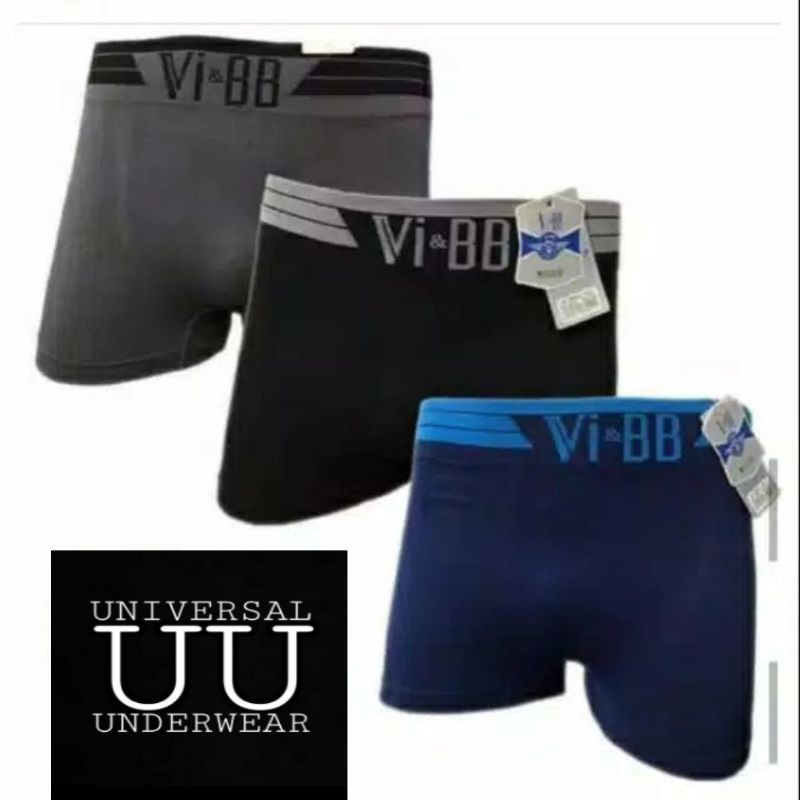 Pakaian Celana Dalam Boxer Cowok Pria Premium Vb 3 Pcs Termurah Terlaris By Universal Underwear TOKO KEANULOVA