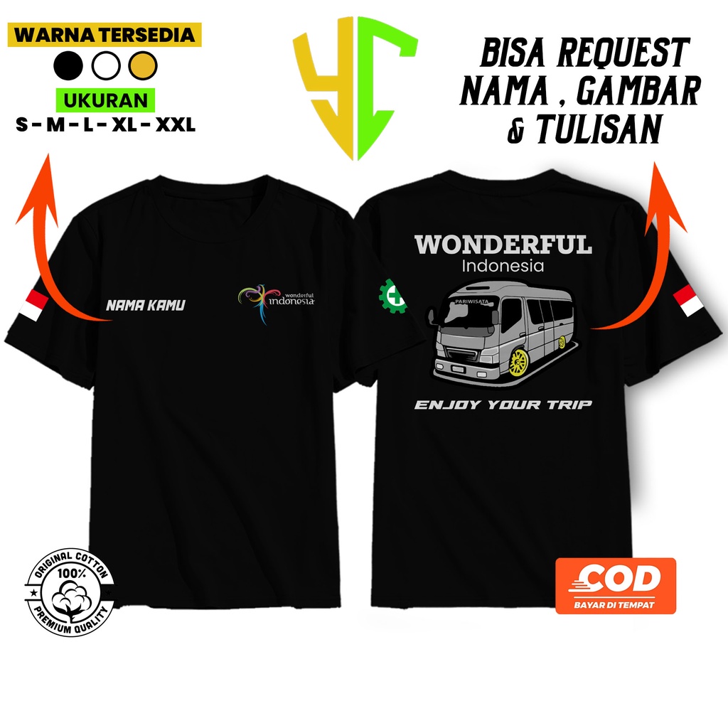 Kaos Custom Bisa Pakai Mobil Sendiri - Kaos Driver Bisa Pakai Nama - Kaos Request Mobil - Kaos Baju 