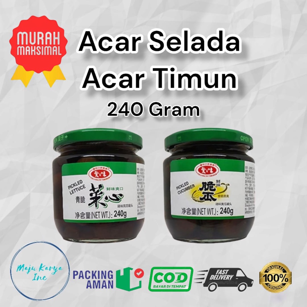 Acar Timun / Pickled Cucumber Acar Selada / Pickled Lettuce 240 Gram AGV