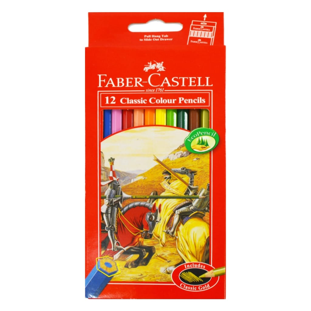 Pensil Warna Faber Castel Panjang Warna isi 12pc &amp; 24pc