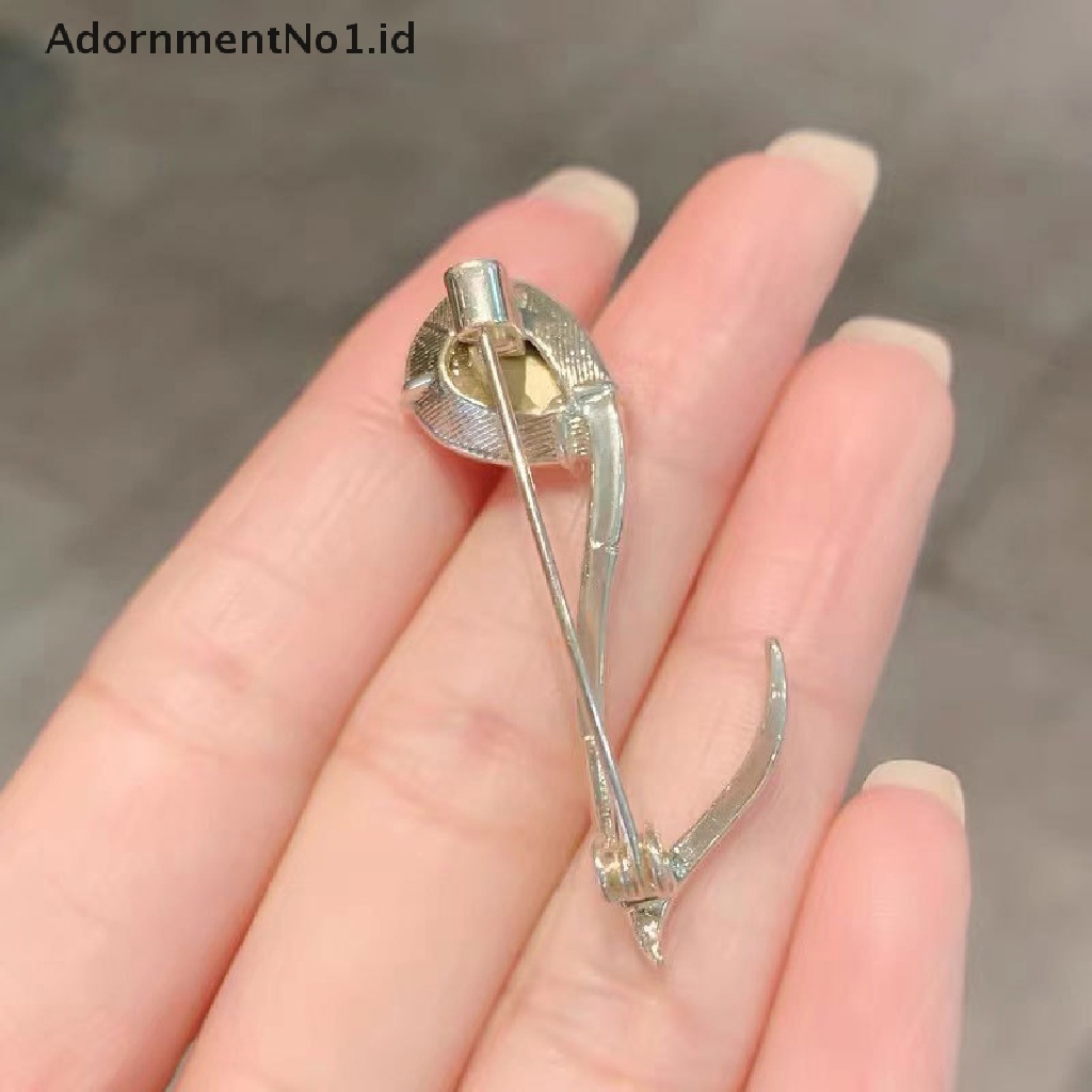 [AdornmentNo1] Bros Bentuk Nota Musik Sederhana Untuk Wanita Kristal Brooch Pin Fashion Konser Perhiasan Musisi Lapel Pin Hadiah [ID]