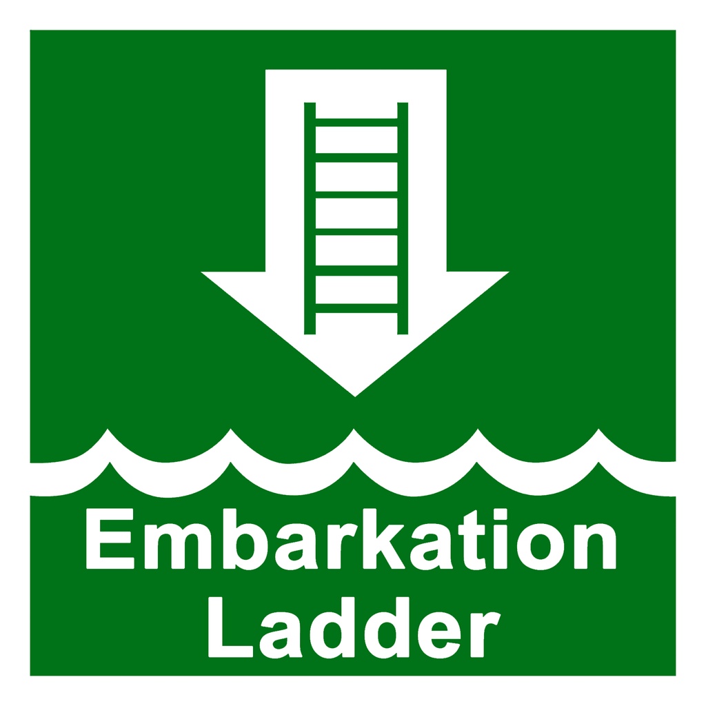 

Sticker Safety IMO PERKAPALAN EMBARKTION LADDER Ukuran 15x15/Sticke Safety IMO PERKAPALAN EMBARKATION LADDER LAMINASI GLOSSY
