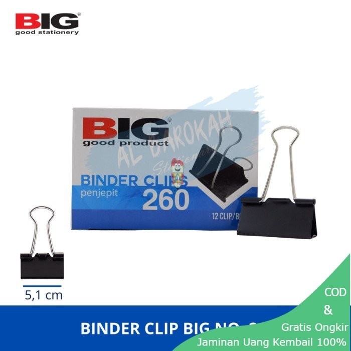 

Binder Clip 260 BIG 51 Mm Penjepit Kertas