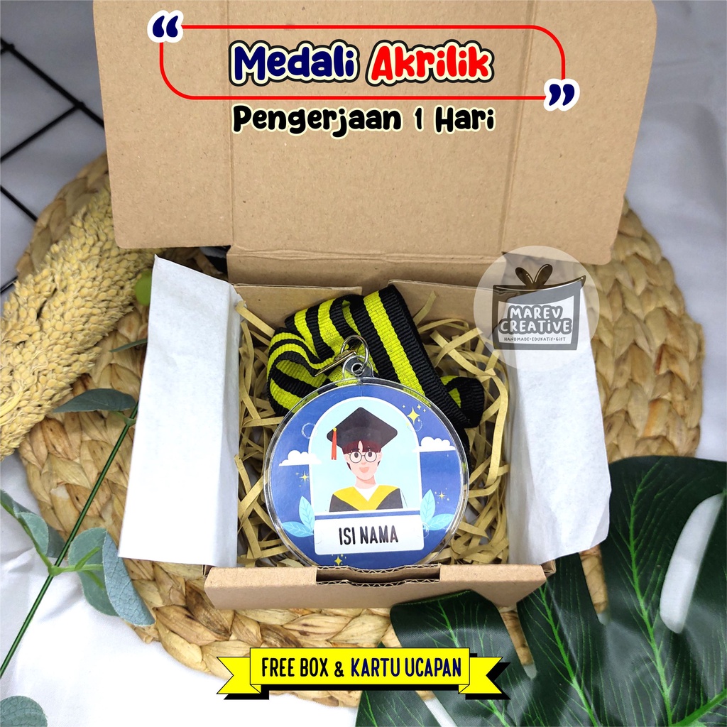MEDALI CUSTOM - HADIAH WISUDA, MEDALI BEST BOYFRIEND, MEDALI WISUDA