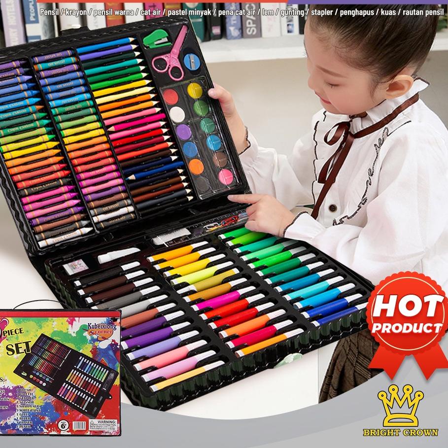 

✨SHOPEE MALL✨ Bright Crown Pensil Warna Crayon set isi 150 pcs Crayon Mewarnai (Alat Menggambar atau Mewarnai) !!