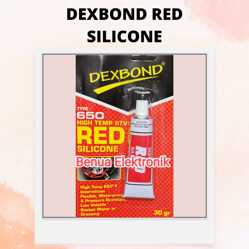 

Promo DEXBOND RED SILICONE 30 Gr Lem Gasket Merah 650