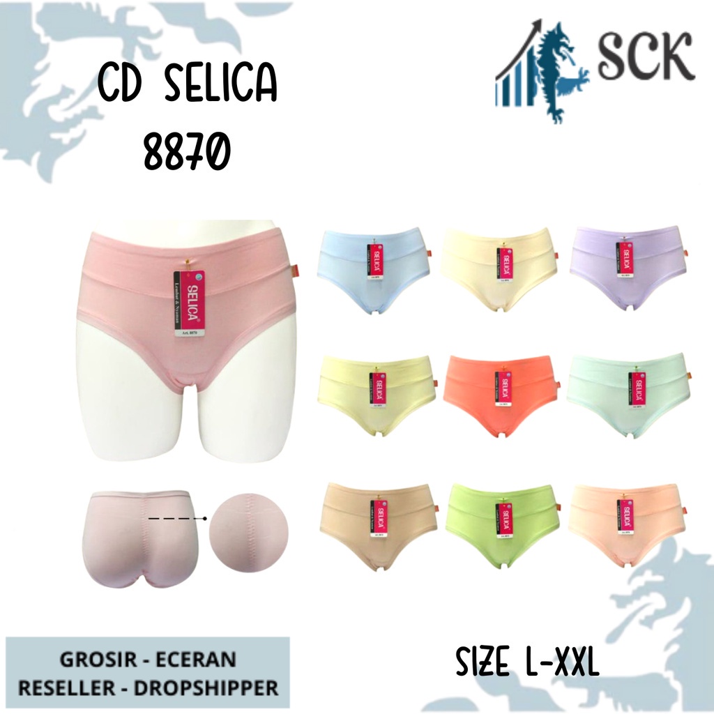 CD Wanita SELICA 8870 Katun / Pakaian Dalam Wanita Seamless / CD Wanita SELICA - sckmenwear GROSIR