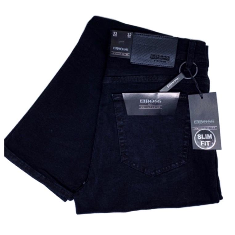 Harga Spesial Celana Jeans Pria Hitam Stretch Slim Fit ZG BOSS BLACK