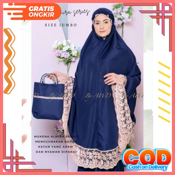 Mukena Maisara Premium Silk Shabby | Mukena Bahan Silk Armani Terlembut Mukena Bordir Mewah Mukenah 