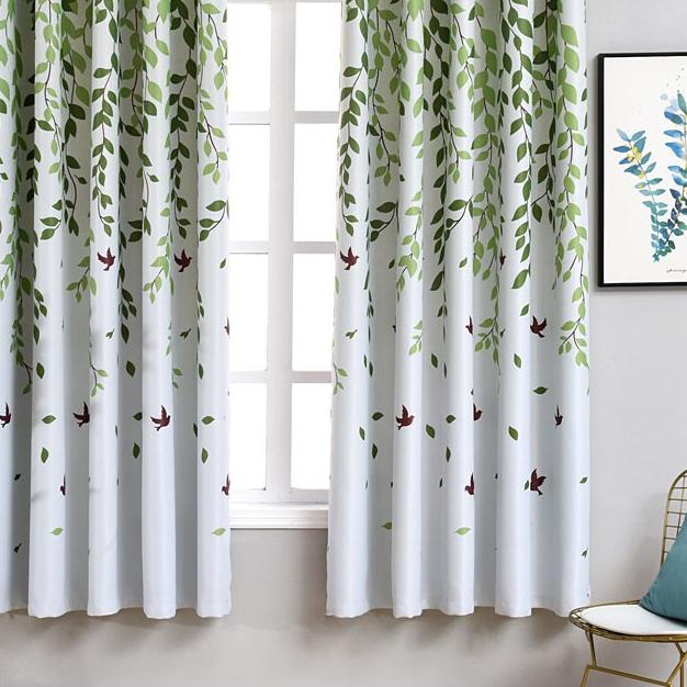 ✹ gorden pendek/Gorden Minimalis/ Tirai Jendela Minimalis/ Gorden Blackout Hijau Daun ◊