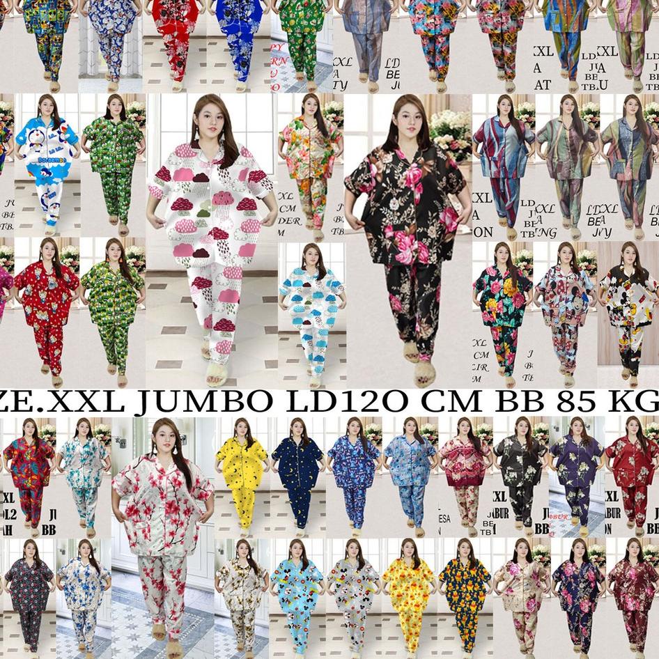 ♥ ISANNY PIYAMA SET SIZE XXL JUMBO MOTIF TIE DIE / BATIK SULTAN1 /KEROPY / READY ←