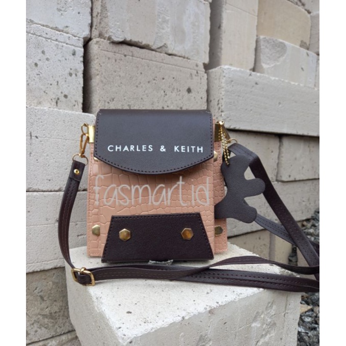 Tas Selempang Croco Retro Mini Slingbag Muat HP Semua Merk