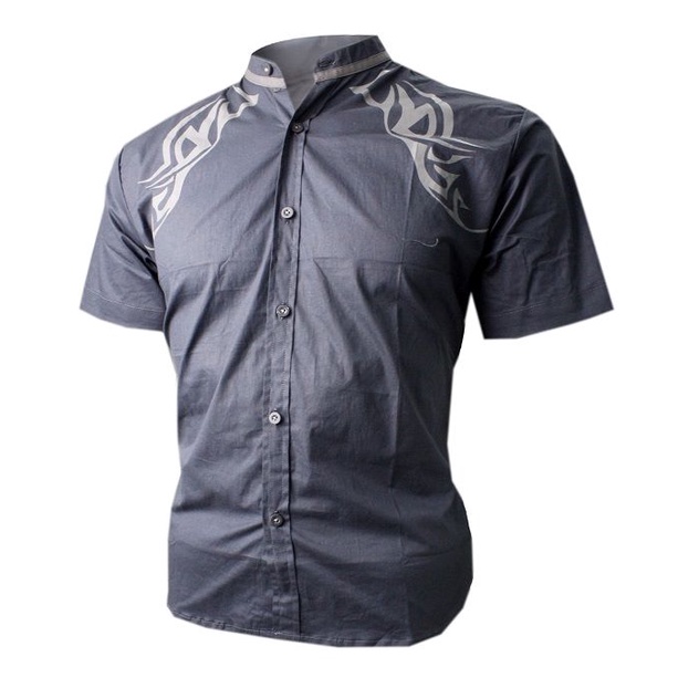 FORTGLASS KOKO ALIF KEMEJA POLOS PRIA LENGAN PENDEK SLIMFIT KEMEJA KERJA FORMAL COWOK WARNA PUTIH HITAM
