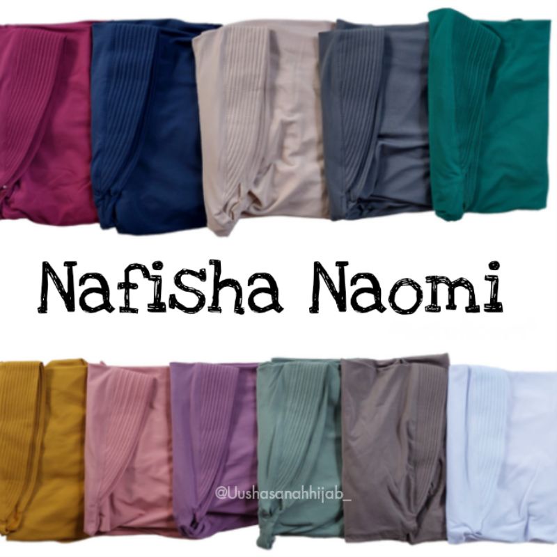 (Ori Nafisha) NAOMI •jilbab instan•hijab instan jersey super•kerudung pet rempel