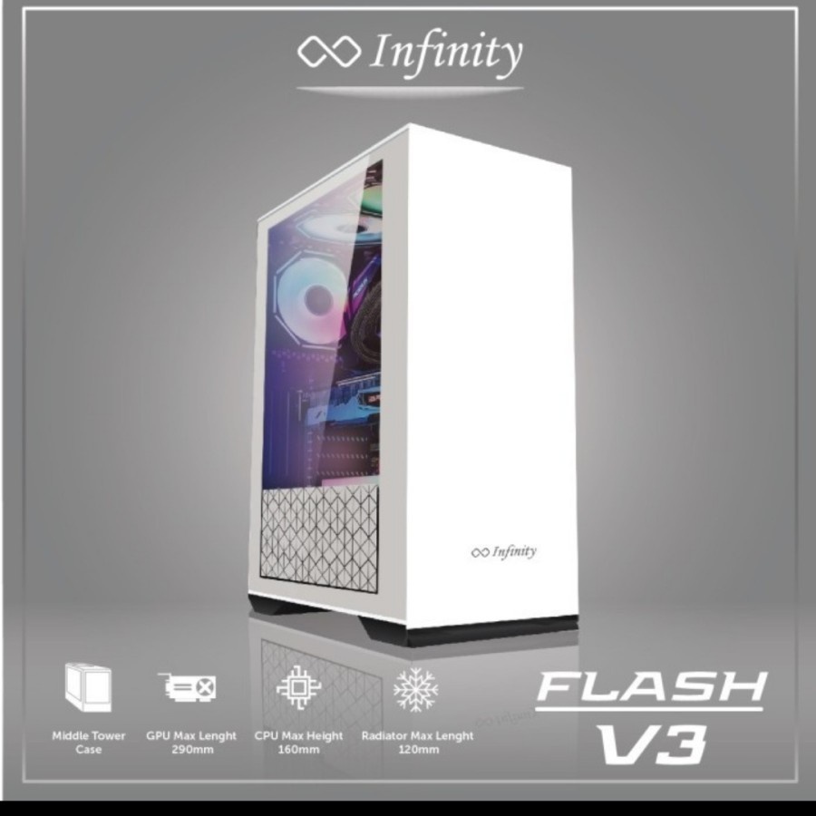 PC Case Gaming Infinity Flash V3 Whit Include 1Fan RGB