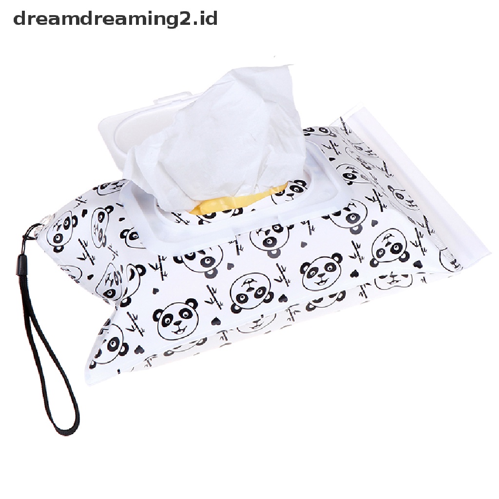 (dream) 16.5 * 23.5 cm EVA Wet Wipe Pouch Travel Wipes Bag Reusable Refillable Wet Wipe Bag.