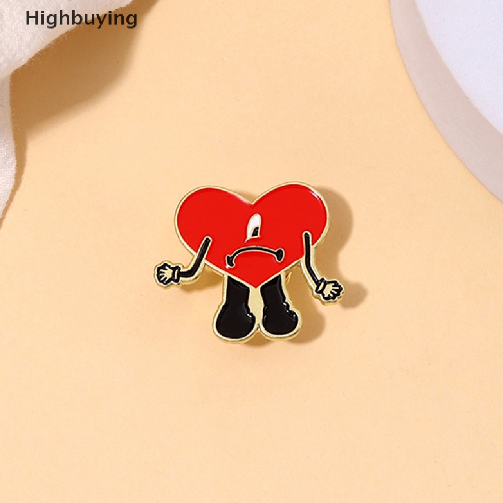 Hbid Pin Bros Lencana Enamel Merah Hati Untuk Ransel Kerah Baju Pin Pesta Perhiasan Hadiah Glory