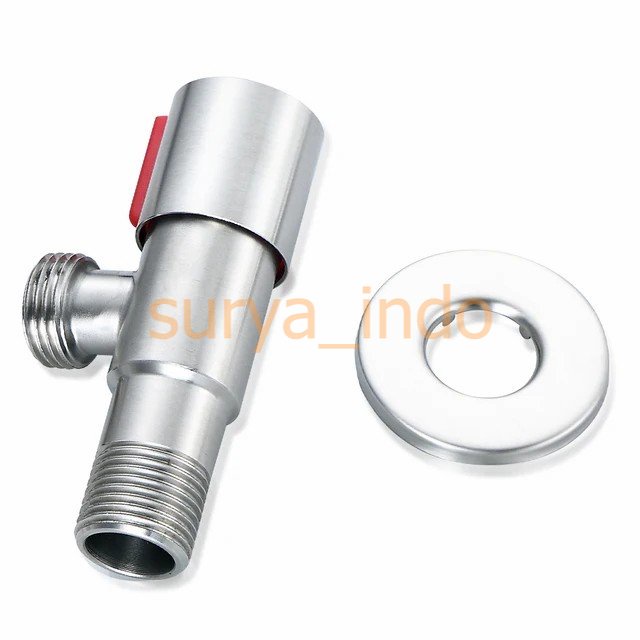 STOP KRAN KLOSET 1/2&quot; STOPKRAN TOILET SHOWER SINK MERAH STAINLESS 304