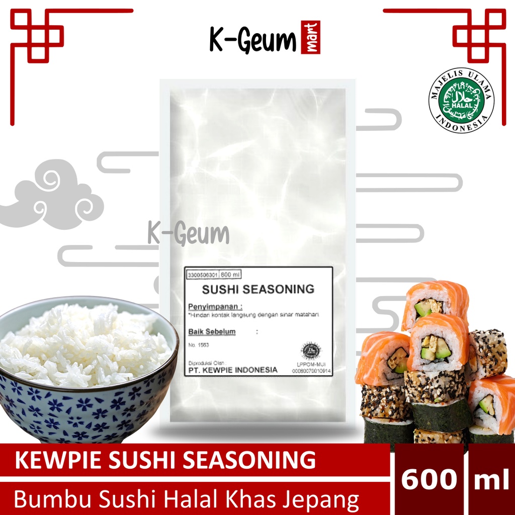 

KEWPIE Sushi Seasoning 600ml | Bumbu Sushi | Sushi Vinegar Cuka Sushi