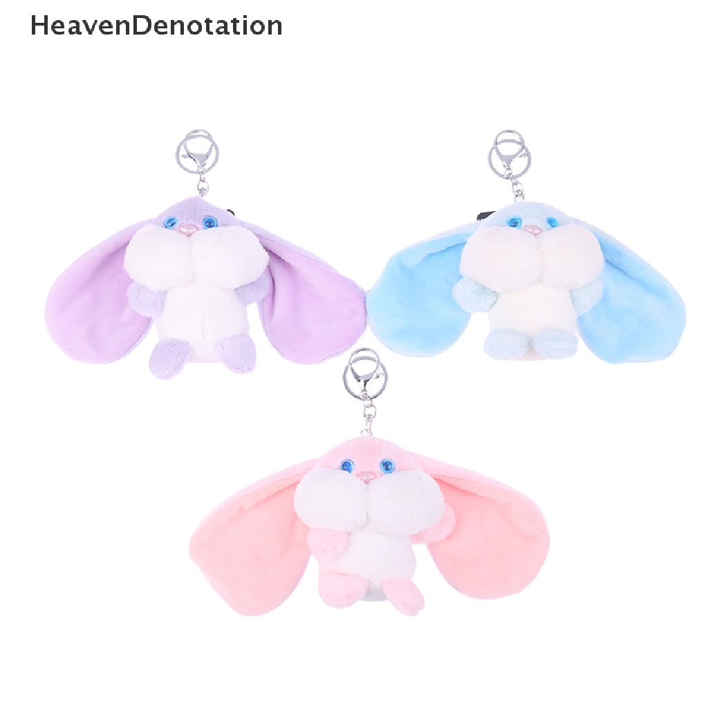 [HeavenDenotation] Gantungan Kunci Kelinci Mewah Tas Boneka Hewan Liontin Gantungan Kunci Key Rings Hadiah HDV