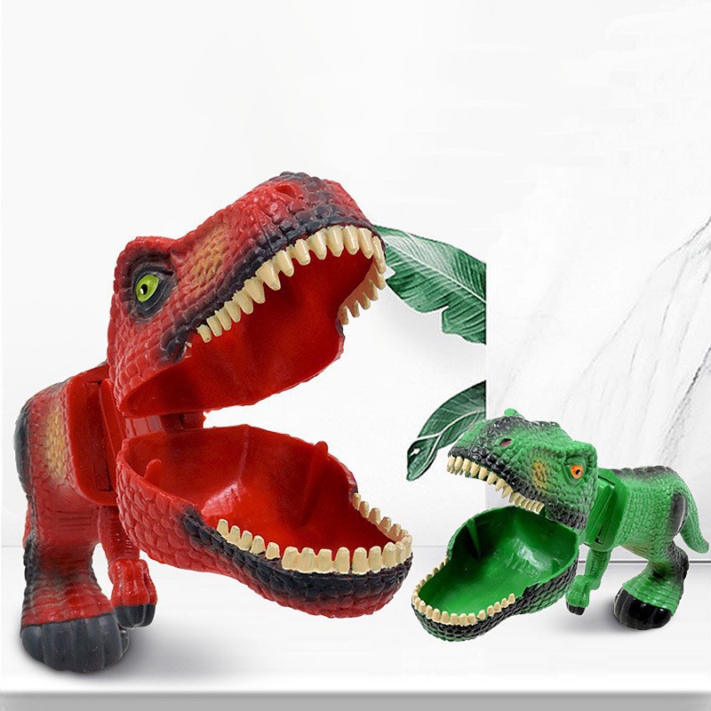 1pc Mainan Ditarik Tangan Hiu Musim Semi Gigit Dinosaurus Kreatif Lucu Tricking Toy Orang Tua-Anak Mainan Interaktif Untuk Anak Dewasa