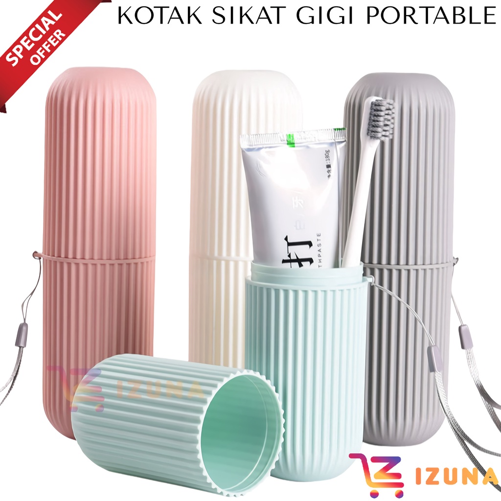 [IZUNA] KOTAK TEMPAT SIKAT GIGI TRAVELING/ KOTAK SIKAT GIGI PORTABLE / TEMPAT SIKAT GIGI GELAS / KOTAK SIKAT GIGI ODOL / TEMPAT SIKAT GIGI TABUNG