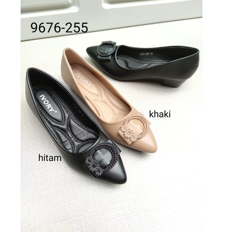 12.12 HARGA GROSIR IVORY Sepatu Wedges Wanita Import 9676-255 