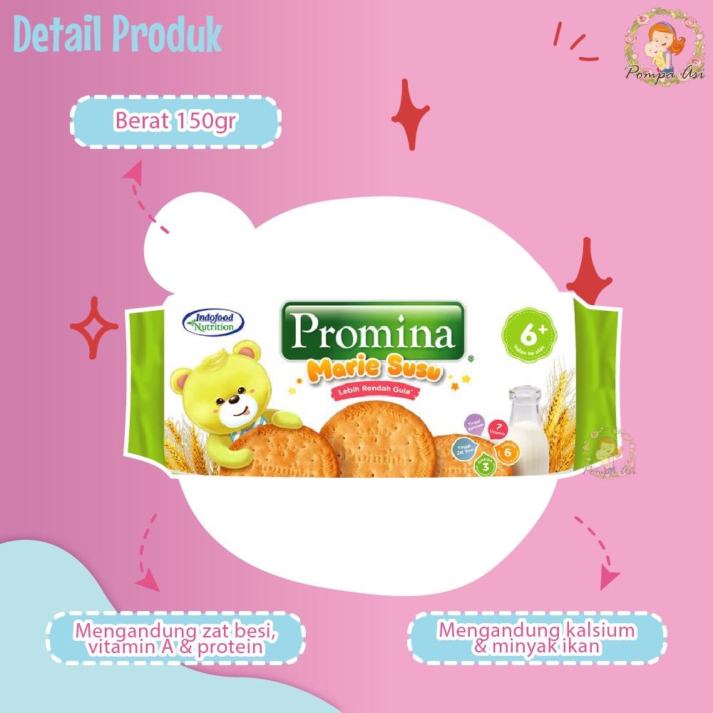 Promina Biskuit Marie Susu 6+ Perlengkapan Cemilan Mpasi Makanan Selingan Bayi By Mallpompaasi