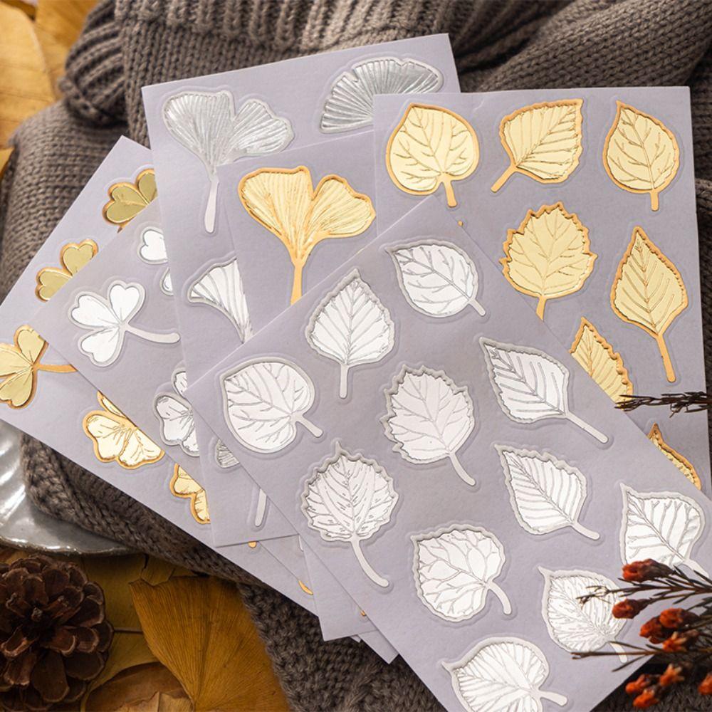 Mxbeauty Daun Maple Stiker Romantis Vintage Scrapbooking Siswa Tangan Akun Ponsel Case Album Stiker Dekoratif