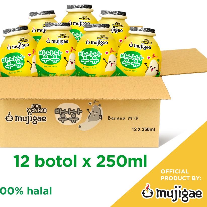 

♫ PAKET ISI 12 - Mujigae Banana Milk Original 250 mL ♠