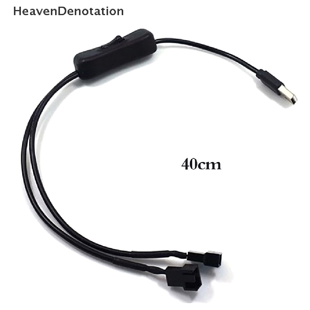 [HeavenDenotation] Kabel USB 1sampai2 4pin 12V Ke 5V Kabel Power Kipas Casing Komputer Dengan Saklar HDV