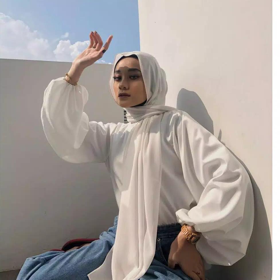 F90 Lune Blouse / PAKAIAN WANITA - ATASAN WANITA - ATASAN TERLARIS WANITA - ATASAN BALON MURAH PRODU