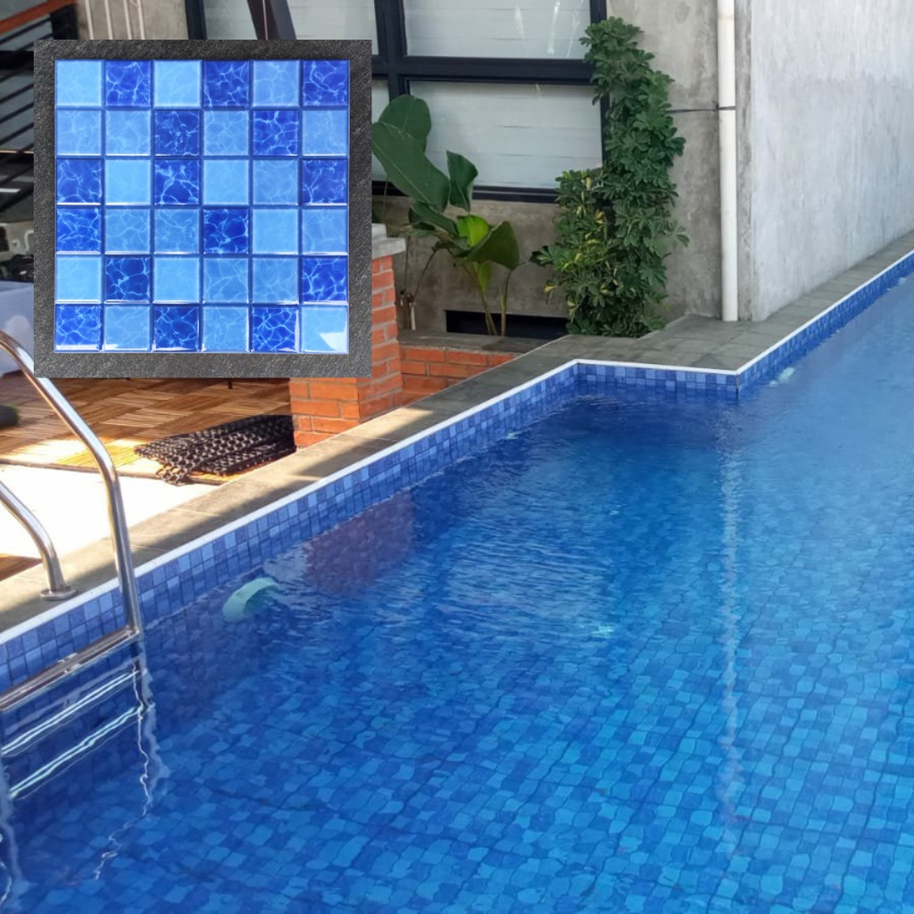Keramik Kolam Renang Roman PWA 33715 KW2 - Motif Mozaik